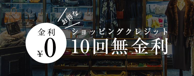 お得な金利￥0ショッピングクレジット10回無金利